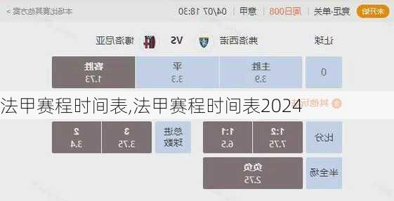 法甲赛程时间表,法甲赛程时间表2024